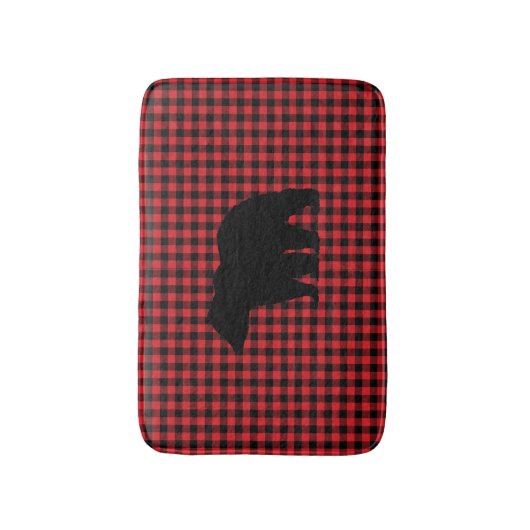 Black Beer Buffalo Check Bath Mat (Voorkant Verticaal)