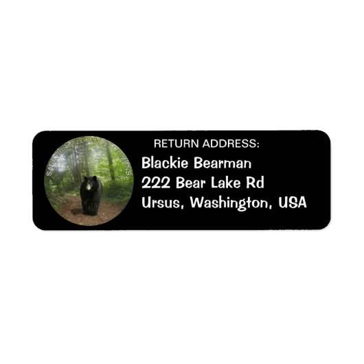 BLACK BEER Wildlife Return Address Labels (Voorkant)