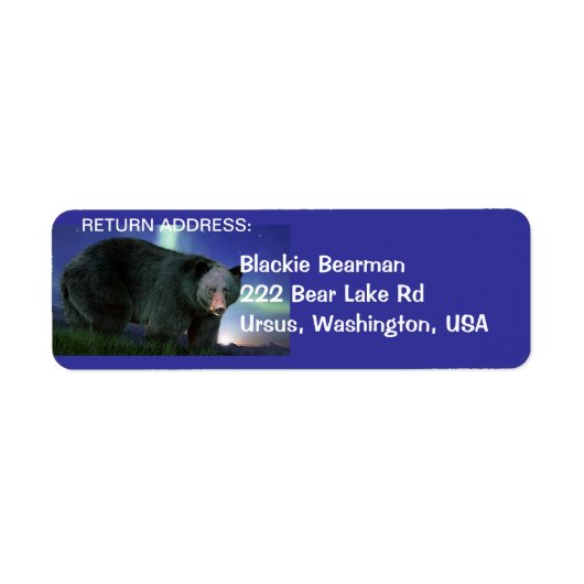 BLACK BEER Wildlife Return Address Labels (Voorkant)