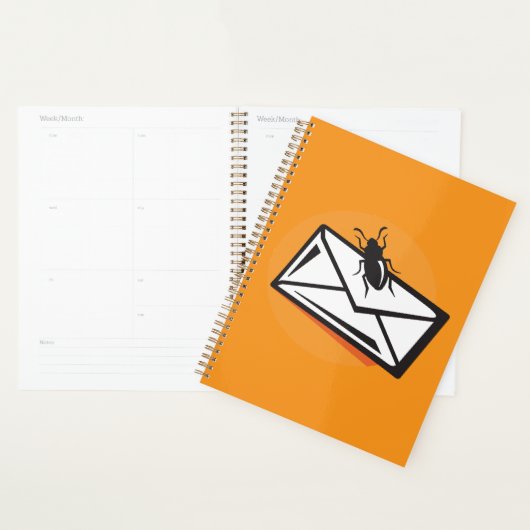 Black Beetle Insect on Envelope (Devant avec enveloppe)