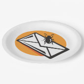 Black Beetle Insect on Envelope Papieren Bordje (Gekanteld)