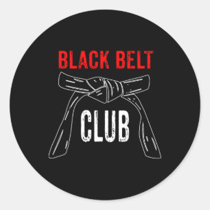 Black Belt Club - Karate Taekwondo Kung Fu Jiu Jit Ronde Sticker