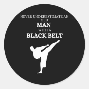 Black Belt Gezegde Karate Martial Arts Ronde Sticker