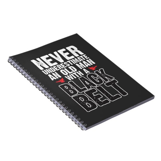 Black Belt Gift Idea - Funny Karate Old Man Notitieboek (Rechterzijde)