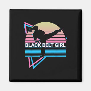 Black Belt Girl - Judo Karate Jiu Jitsu Taekwondo Magneet