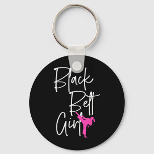 Black Belt Girl Karate Jiu Jitsu Taekwondo Martial Sleutelhanger