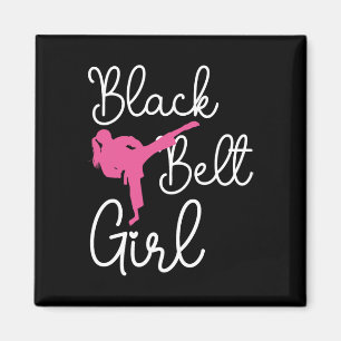 Black Belt Girl - Karate Taekwondo Kung Fu Jiu Jit Magneet