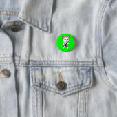 Black Belt Husky Dog Button (In situ)