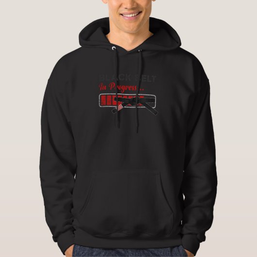 Black Belt in progress Jiu Jitsu 1 Hoodie (Voorkant)
