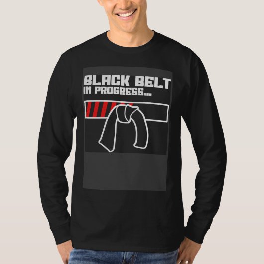 Black Belt in progress Jiu Jitsu T-shirt (Voorkant)