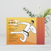 Black Belt Invitation Kaart (Staand voorkant)