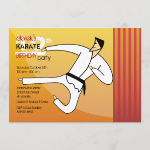 Black Belt Invitation Kaart