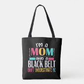Black Belt Karate Jiu Jitsu Martial Arts Mom Draagtas (Achterkant)