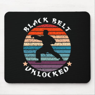 Black Belt Level Ontgrendeld Prestatie Karate Keep Muismat