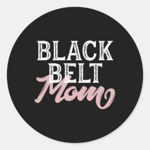 Black Belt Mam Ronde Sticker