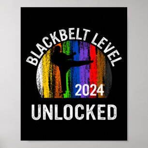 Black Belt Mannen Achievement Martial Arts Karate  Poster