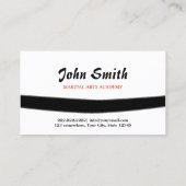 Black Belt Master Martial Arts Dojo Professional Visitekaartje (Achterkant)