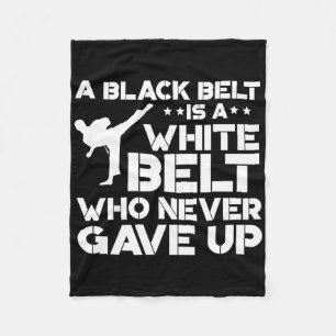 Black Belt Shirten Taekwondo Karate Gift Fleece Deken