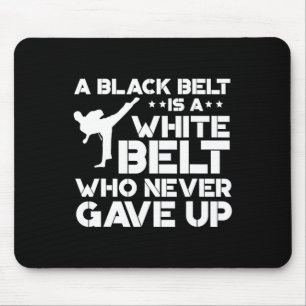 Black Belt Shirten Taekwondo Karate Gift Muismat