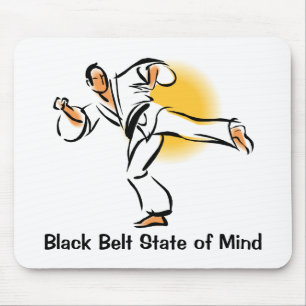 Black Belt State of Mind Mousepad, stijl 2 Muismat