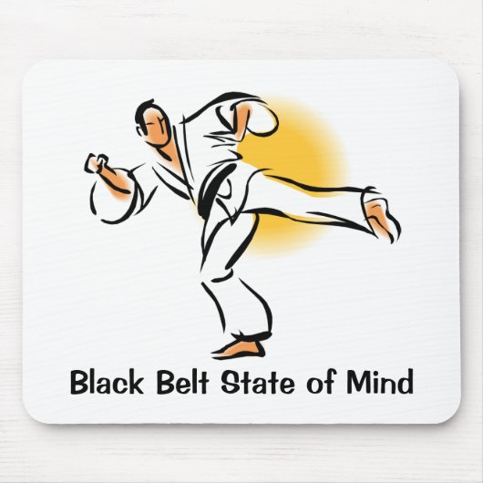 Black Belt State of Mind Mousepad, stijl 2 Muismat (Voorkant)