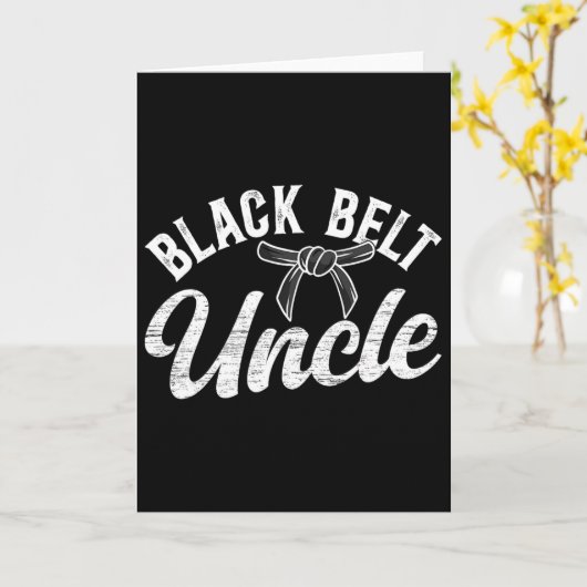 Black Belt Uncle Karate Uncle Proud Karate Uncle Kaart (Gele Bloem)