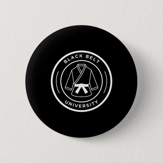 Black Belt University Ronde Button 5,7 Cm (Voorkant)
