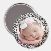 Black Berry Framed Baby foto Magneet (Voorkant / Achterkant)