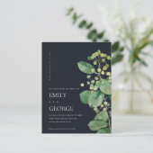 BLACK BERRY LEAFY FOLIAGE GREENERY BEWAREN DE DATU AANKONDIGINGSKAART (Staand voorkant)