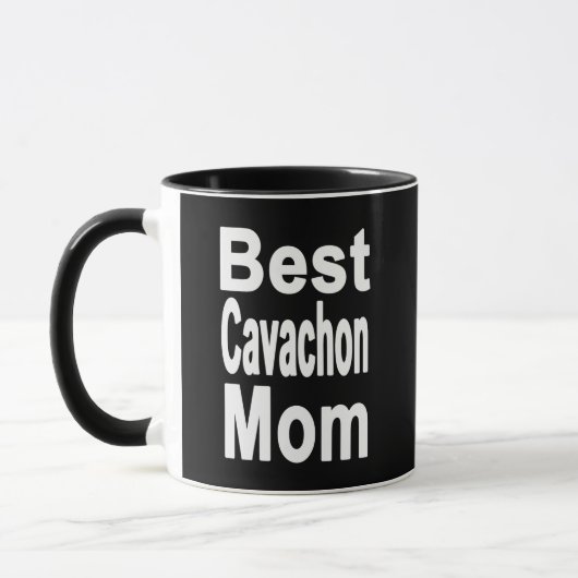 Black Best Cavachon Maman Mug (Gauche)