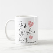 Black Best Grandma Ever Hand Lettering Quote Coffi Koffiemok (Links)