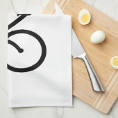 Black Bike Route Theedoek (Quarter Fold)