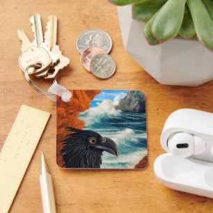 Black Bird Art Sleutelhanger