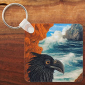 Black Bird Art Sleutelhanger (Voorkant)