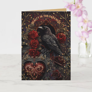 Black Bird Gothic Beauty beroemd gemaakt door Dark Kaart