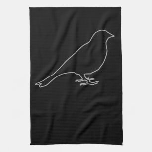 Black Bird Kitchen Towel Theedoek