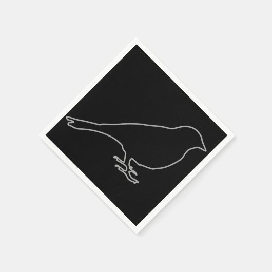 Black Bird Napkins Servetten (Hoek)