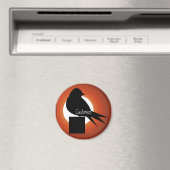 Black Bird Silhouette Sun Thunder_Cove Magneet (Insitu (Vaatwasser))