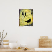 Black Bird Stop Light LOUD Poster (Keuken)