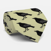 BLACK BIRD STROPDAS OP EEN    TANBACKGROND (Opgerold)