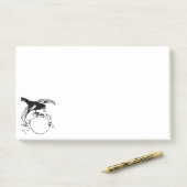 Black Bird The Raven Sticky Post-it Notes (Sur un bureau)