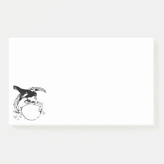 Black Bird The Raven Sticky Post-it Notes (Devant)