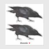 Black Birds Crow Sticker (Vel)