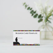 Black Birds Logo Raven Carte de visite (Debout devant)