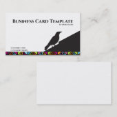 Black Birds Logo Raven Carte de visite (Devant / Derrière)