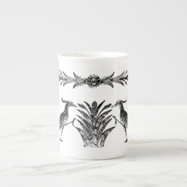 Black Birds & Reeds Bone China Mug Porselein Kop