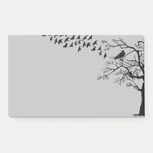 Black Birds The Ravens Sticky Post-it Notes (Voorkant)