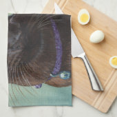 Black Birmese kat Moose Theedoek (Quarter Fold)