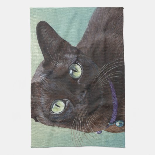 Black Birmese kat Moose Theedoek (Verticaal)