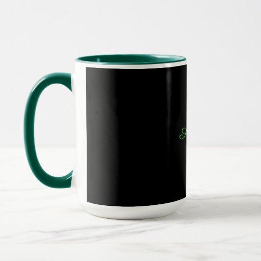Black-black, simply elegant, green trim, mok (Links)